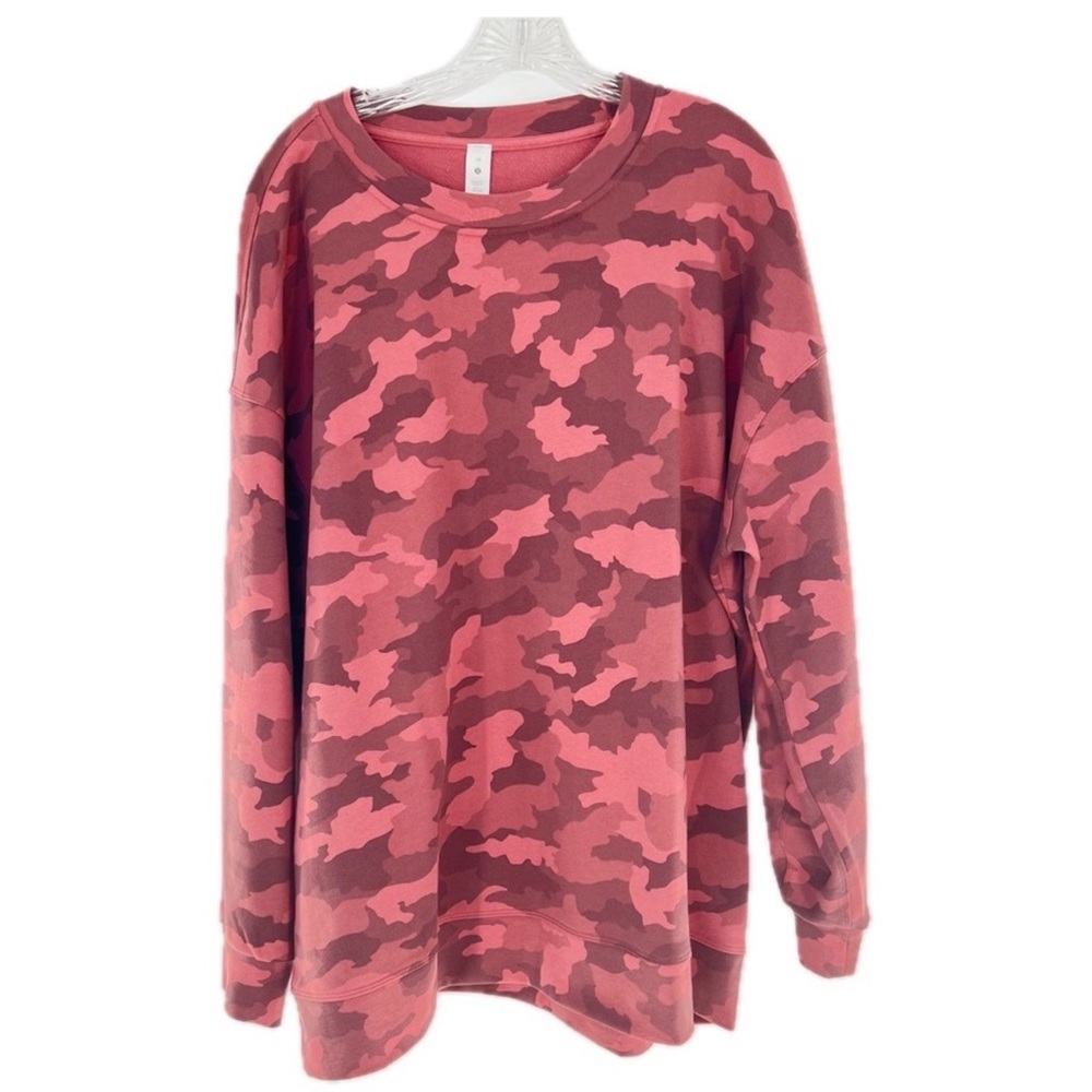 Lululemon Perfectly Oversized Crew Heritage Camo Brier Rose Multi Size 16